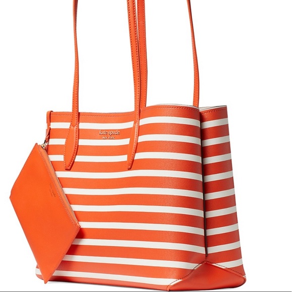 TAMARILLO ALL DAY SAILING STRIPE LARGE TOTE KATE SPADE BRAND NEW OPEN TOTE - Picture 14 of 14